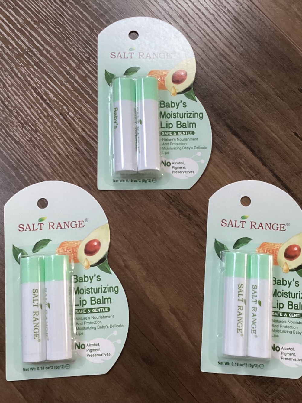 Salt Range Baby Moisturizing Lip Balm Bundle 0.18 oz each (6 lip balms) NEW